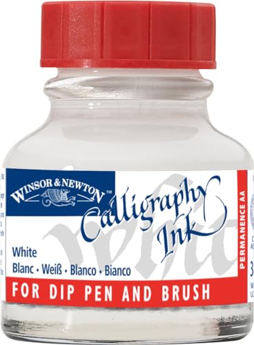 Winsor & Newton Calligraphy Ink, 30ml (1-oz) Bottle, White - color: White, size: 1 fl oz