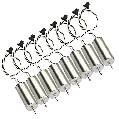 8Pack 8520 8.5x20mm 3.7V 53000RPM Coreless Mini DC Brushed Motors