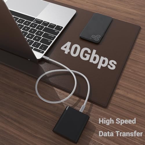USB 4 Cable 2FT, 240W USB C Cord Fast Charging, 2 Packs - size: 2 ft