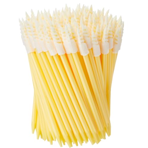 Chinco 200 Pcs Cleaning Swabs 2.56'' Sponge Tip Swabs Sticks Yellow - color: Yellow