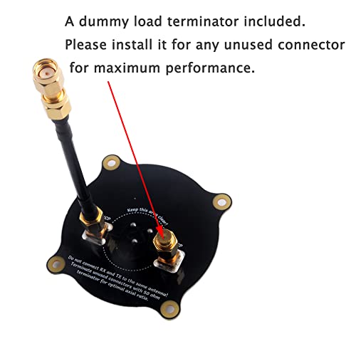 5.8GHz Triple Feed Patch Antenna, High Gain 9.4dBi Directional Circularly Polarized LHCP RHCP Antenna with 50ohm SMA Load Terminator for FPV Racing Drone Eachine EC800D