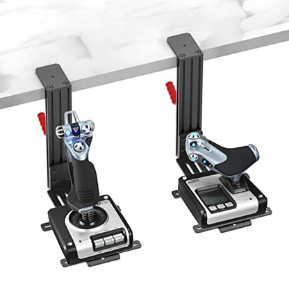 Hikig 2 Pack Desk Mount for Flight Sim Hand-Controller Compatible with Logitech X52 X56 Hotas, Thrustmaster HOTAS Warthog, T.16000M FCS, T.Flight, SimTask Farmstick, Sol-R1, Sol-R2, VKB, VPC, Winwing