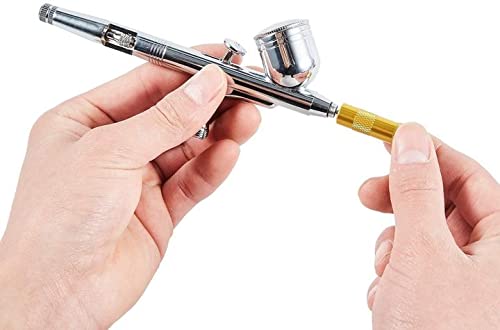 EBEST 4 SET Airbrush Cleaning Kit Repair Tools Needle Nozzle Brush Glass Cleaning Pot Holder