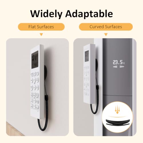 Magnetic Silicone Remote Control Holder with Security Cable 3 Pack Black - color: 3 Black, size: Square