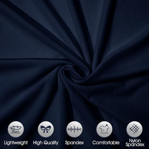 Horbaunal 4-Way Stretch Mesh Fabric by The Yard, Navy 1 Yard - color: Navy, size: 1 Yard