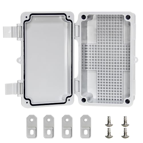 Electrical Junction Box - Outdoor Electrical Box Waterproof ABS Plastic Engineering Enclosure with Plastic Snap Gray Cover 6.5"x3.7"x2.6" - color: Grey Cover, size: 6.5"x3.7"x2.6"