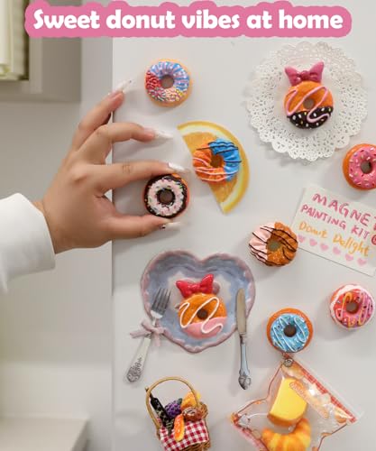 Grabie Magnet Painting Kit, DIY Fridge Magnets, Donut Delight - color: Donut Delight