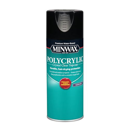 Minwax 33333000 Polycrylic Protective Finish Spray for Wood, Clear Satin, 11.5 oz. Aerosol Can