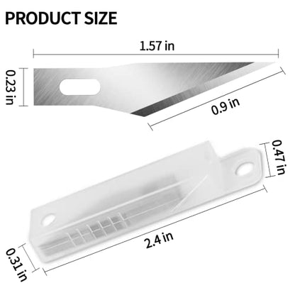 DIYSELF 20 PCS Exacto Knife Blades #11, SK5 Exacto Blades Refills with Case - size: 20 Pack