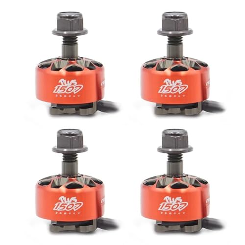 SmooX 1507 Plus 2680KV 4~6S 4200KV 3~4S 3 inch cinewhoop Ducts Brushless Motor for RCINPOWER Motors RC FPV Racing Quadcopter Drones (4PC 2680KV Orange) - style: 4PC 2680KV orange