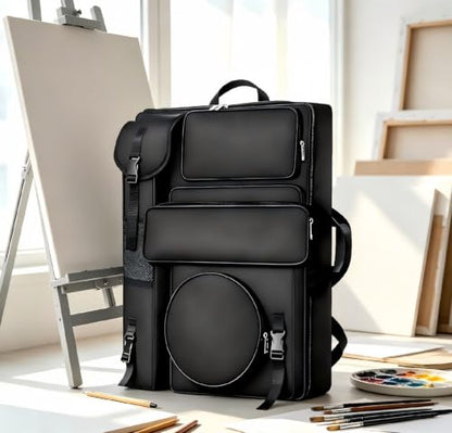 Artist Backpack for Sketching & Oil Painting, 26x18.5 Inch - color: Black