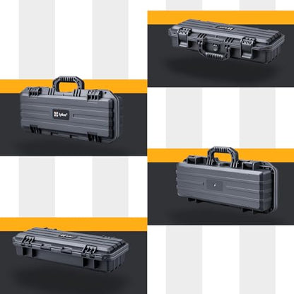 Lykus HC-4210 Waterproof Hard Case with Foam, Inner Size 16.14*4.72*2.95in - size: HC-4210