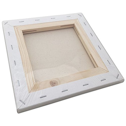 LWR CRAFTS Stretched Canvas 8" X 8" Pack of 6 - size: 8"x8"x6 (standard)