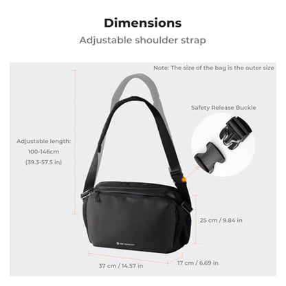 K&F CONCEPT Large Camera Sling Bag, Everyday Shoulder Bag - color: 11 Black Large