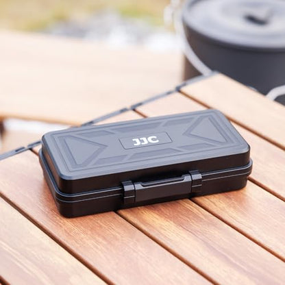 JJC Camera Battery & SD Memory Card Case Holder for Canon Nikon Sony DSLR - size: For Camera Battery x3