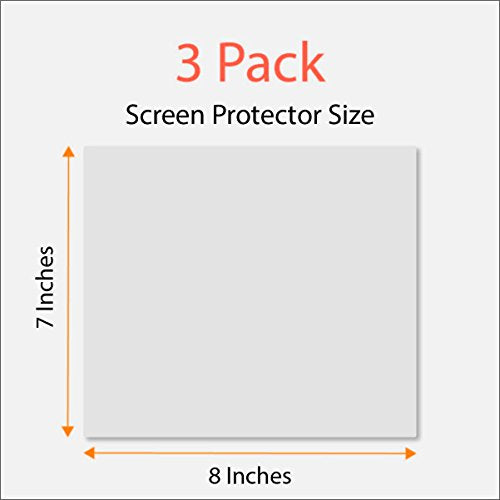 Universal Trimmable Screen Protector for All Smart Navigation (3-Pack), Anti-Glare and Anti Finger Print, 8 x 7 inches