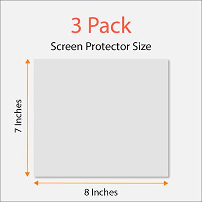 Universal Trimmable Screen Protector for All Smart Navigation (3-Pack), Anti-Glare and Anti Finger Print, 8 x 7 inches