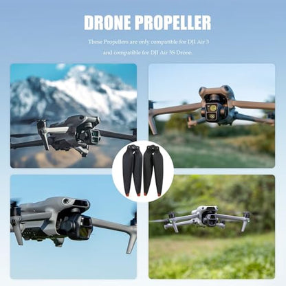 New Update 8Pcs Propellers Replacement (Low-Noise Quick-Release) for DJI Air 3/Air 3S Drone, Replacement 8747F Blades with Anti-Drop Design for Drone Accessories