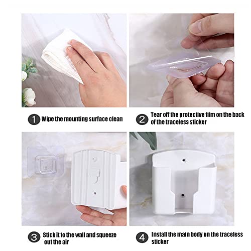 2pack Remote Control Holder,Self-Adhesive Wall Mount Phone Holder,Air Conditioner TV Remote Control Bracket,Wall-Mounted Mini Storage Box (1.96inch) - size: 1.96inch