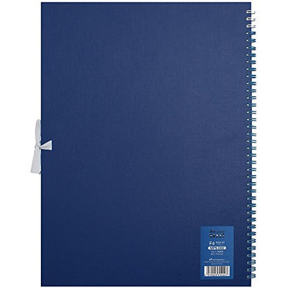 Maruman Art Spiral Sketch Book, F4, 13.27" x 10.04", 24 Sheets, Blue - color: Blue, size: F4 (13.27" x 10.04")