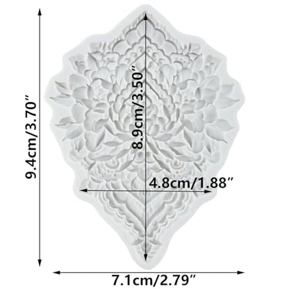 Baroque Relief Flower Polymer Clay Mold Baroque Silicone Molds - color: Style C