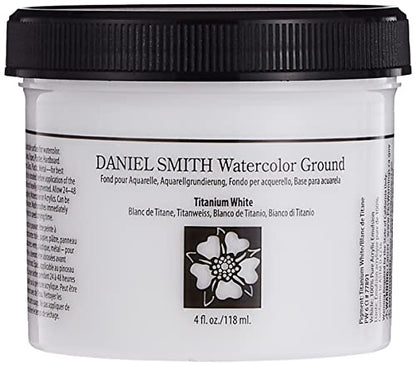 Daniel Smith Watercolor Ground 4oz Jar, Titanium White, 284055002, 4 Fl Oz (Pack of 1) - color: Titanium White