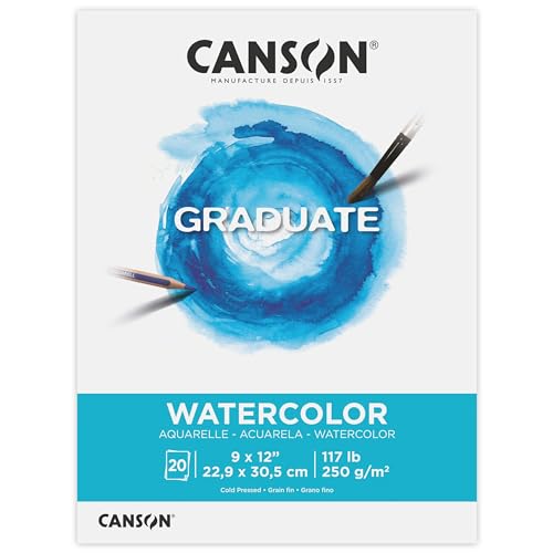 Canson Graduate Watercolor Paper Pad, 9x12 in - size: 9x12 inch