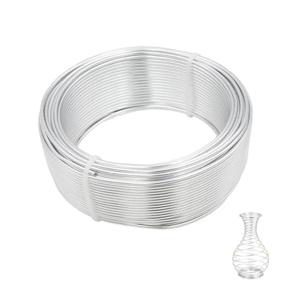 15 Gauge Aluminum Craft Wire, 98FT 1.5mm Silver Bendable Metal Wire - size: 15, style: Silver