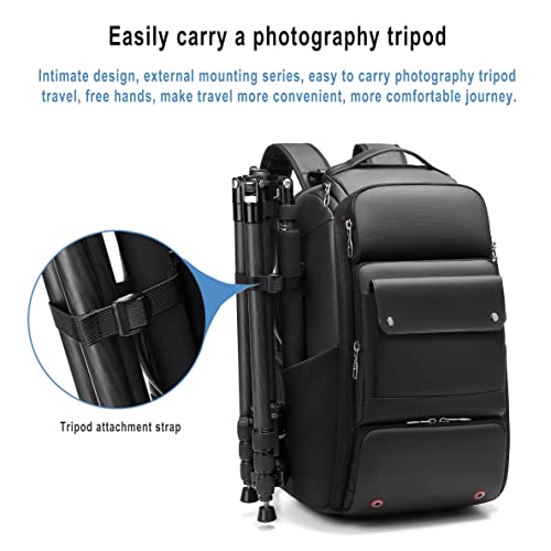 Waterproof DSLR Camera Backpack - Large with TSA Lock, Fits Drone & 17-Inch Laptop