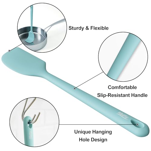 Redfly 5-Piece Food-Grade Silicone Spatula Set for Baking, Heat-Resistant