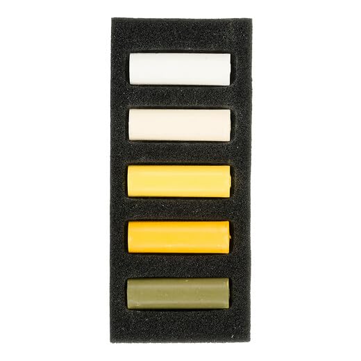 Rembrandt Soft Pastel Micro Set, 5-Piece Half Sticks, Warm Yellows - color: Warm Yellows, style: 5 Half Sticks in Micro Set