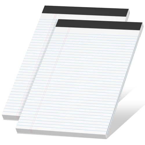 Legal Pads 8.5 x 11 Notepad, 2 Pack White Note Pads 8.5'' x 11'' for Work - color: White