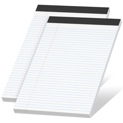 Legal Pads 8.5 x 11 Notepad, 2 Pack White Note Pads 8.5'' x 11'' for Work - color: White