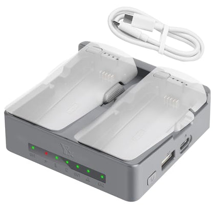 45W Dual Battery Charger with Storage Charge for DJI Neo 2 Drone