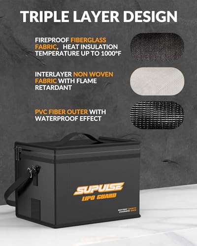 SUPULSE Fireproof Explosionproof Large Capacity Bag - size: big