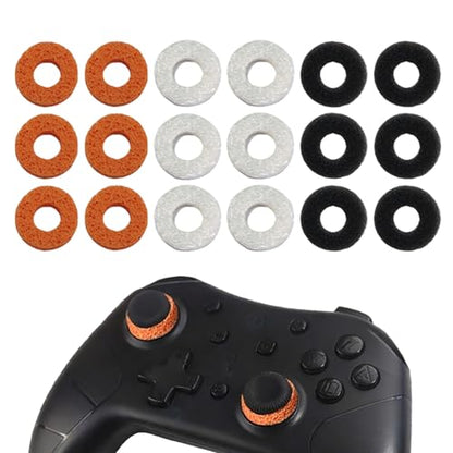 18 Pcs Soft Precision Rings, Aim Assist Target Motion Control, Joystick Protector Compatible with PlayStation 4 (PS4), PS5, Xbox One, Xbox Series X, Switch Pro and Scuf Controller Grips - color: 18pcs Soft Sponge Precision Rings