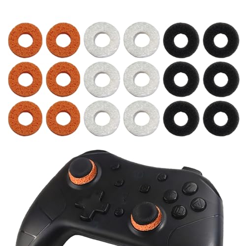 18 Pcs Soft Precision Rings, Aim Assist Target Motion Control, Joystick Protector Compatible with PlayStation 4 (PS4), PS5, Xbox One, Xbox Series X, Switch Pro and Scuf Controller Grips - color: 18pcs Soft Sponge Precision Rings