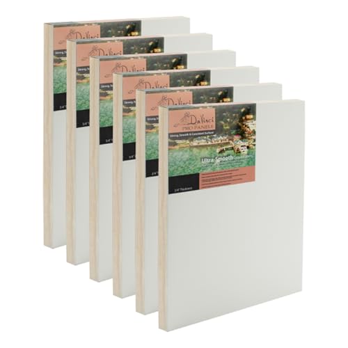 DaVinci Wood Panel Pro Ultra Smooth Gesso Panels 3/4inchinch Panel (Single) 9x12inchinch - 6 Pack - size: 9x12"