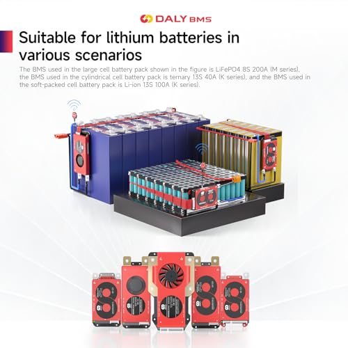 DALY Smart BMS 4S 12V 100A LiFePO4 with WiFi Bluetooth Module CAN RS485 - color: 4S 12V, size: 100A