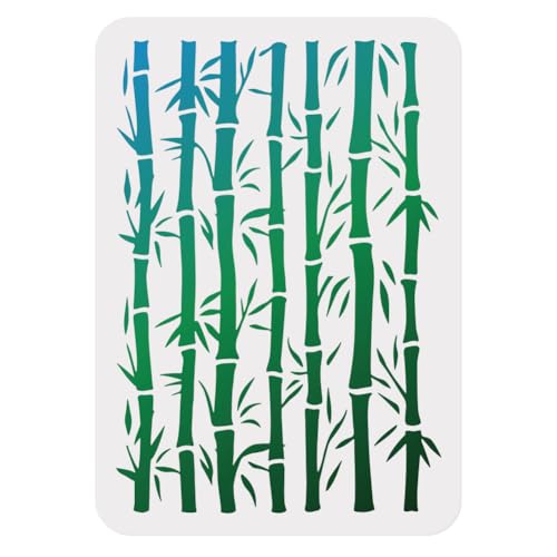 Single Bamboo Branch DIY Painting Stencils for Wall Home Decor - style: Bamboo