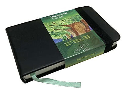 tumuarta Cotton Watercolor Paper Journal Mixed Media Pad On The Go - color: Black