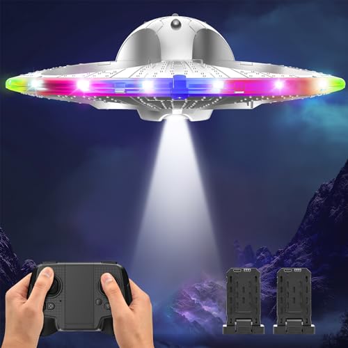 Foam UFO Drone for Kids, Stunt RC Plane with LED Lights, 15 Min Flight
