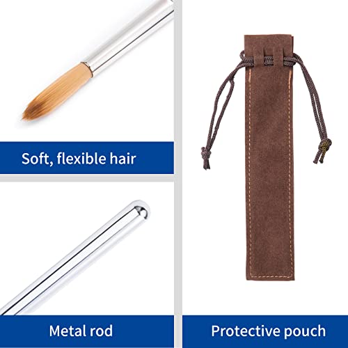 Falling in Art 2 Pcs Round Travel Paint Brush Set - style: 2 Pcs Travel Brush Set