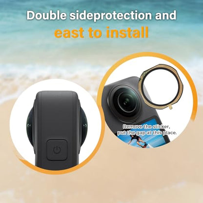 JZW-Shop Glass Lens Guard Compatible with DJI OSMO 360 Camera, HD Clear, 9H