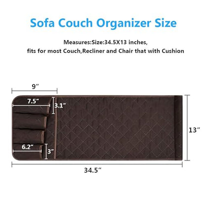 Armchair Caddy for Recliner, Non Slip Sofa Arm Organizer, Coffee - color: COFFEE-1
