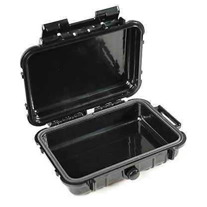 multicomp PRO 6.5" Weatherproof Equipment Case, made of Polypropylene Plastic, Black, 6.25" X 4.5" X 2"