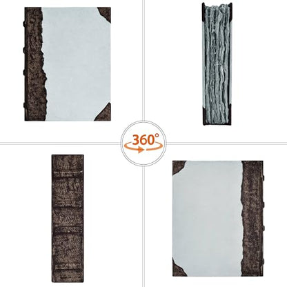 LEATHER VILLAGE Leatherbound Notebook Journal, Slate Grey 8x6. - color: Grey, size: 8 inches X 6 inches