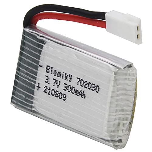 Blomiky 3 Pack 3.7V 300mAh Battery with MX2.0 Plug Replacement for 1/18 Scale Remote Control Shark T12 Battery 3