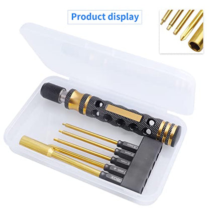Titanium Hexagon Screwdriver Allen Wrench Hex Nut Driver Phillips Bit RC Tool Kit for Multi-Axis FPV Racing Drone RC Quadcopter Car Modeling Robot