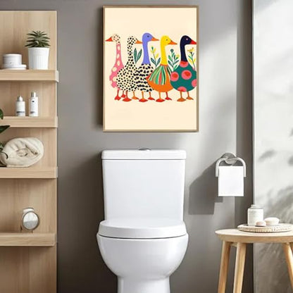 Duck Paint by Numbers Kit for Adults Beginner & Kids with Frame 8x12inch - color: Ducks(Framed), size: 8x12inch